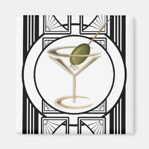 Art Deco Cocktails Magnets Magneet