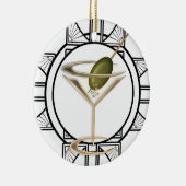 Art Deco Cocktails Persoonlijke versiering Keramisch Ornament (Rechts)