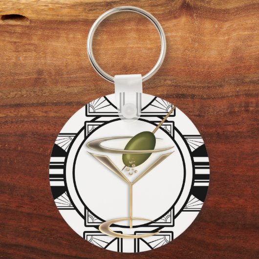 Art Deco Cocktails Sleutelhangers (Voorkant)