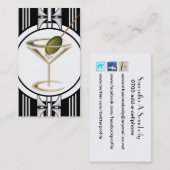 Art Deco Cocktails Sociaal Profiel Contactkaartje (Voorkant / Achterkant)