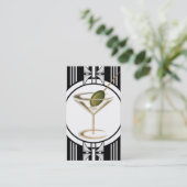 Art Deco Cocktails Sociaal Profiel Contactkaartje (Staand voorkant)