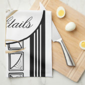 Art Deco Cocktails Tea Towel Theedoek (Quarter Fold)