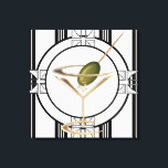 Art Deco Cocktails Wall Canvas<br><div class="desc">Dit schattige martinieglazen ontwerp wordt sterk beïnvloed door de kunstdecostijl van decoratie.. en komt compleet met een olijf. Een heel uniek en stijlvol cadeauidee dat geweldig zou zijn voor mensen die van cocktailfeestjes houden of in een bar werken.</div>
