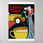 Art Deco Coffee Time Poster<br><div class="desc">Art Deco Coffee Time</div>