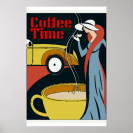 Art Deco Coffee Time Poster