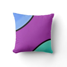 Art Deco Color Block Violet Blauw Zeeschuim en Zwa