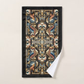Art Deco Colorful Owl Bad Handdoek (Handdoek)