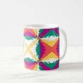 Art Deco Colorful Swirl Retro Abstracte Art Koffiemok (Voorkant rechts)
