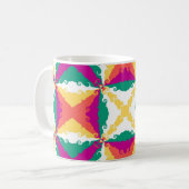 Art Deco Colorful Swirl Retro Abstracte Art Koffiemok (Voorkant links)