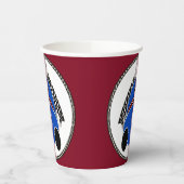 Art Deco Comic Style Blauwe Race Auto Papieren Bekers (Links)