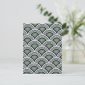 Art Deco concentrische cirkels Briefkaart (Staand voorkant)