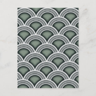 Art Deco concentrische cirkels Briefkaart