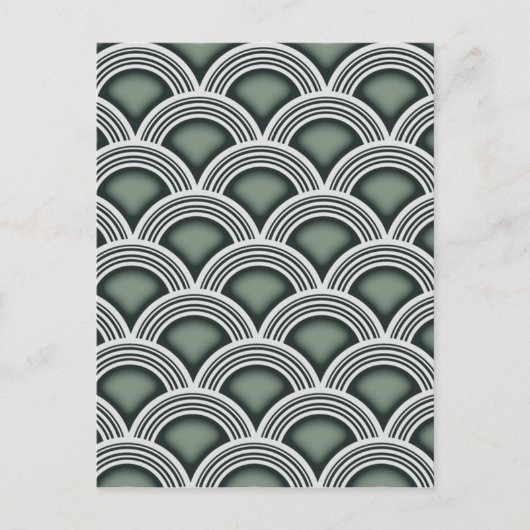 Art Deco concentrische cirkels Briefkaart (Voorkant)