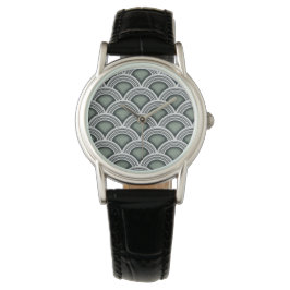 Art Deco Concentrische Cirkels Horloge