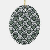 Art Deco concentrische cirkels Keramisch Ornament (Rechts)