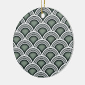 Art Deco concentrische cirkels Keramisch Ornament (Links)