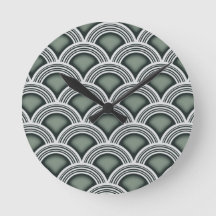 Art Deco Concentrische Cirkels Klok