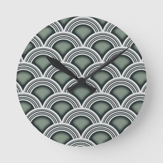 Art Deco Concentrische Cirkels Klok (Voorkant)