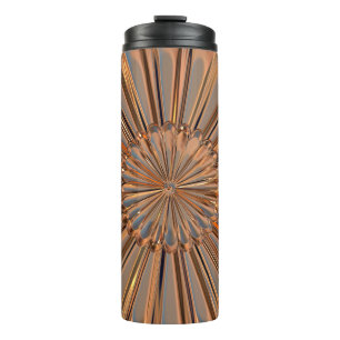 Art deco coppe look fan shell ontwerp thermosbeker