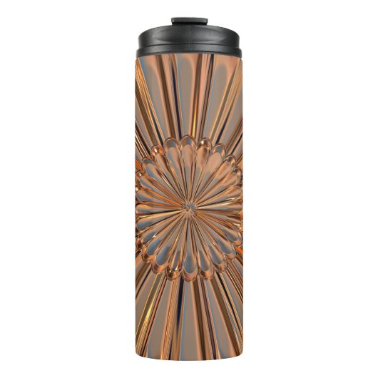 Art deco coppe look fan shell ontwerp thermosbeker (Voorkant)