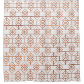 Art Deco Copper Pattern Shower Curtain Douchegordijn (Voorkant)