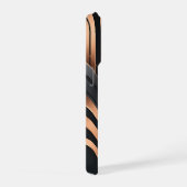 Art Deco Copper & Silver Geometric Design iPhone Hoesje (Rechterkant)