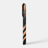 Art Deco Copper & Silver Geometric Design iPhone Hoesje (Linkerkant)