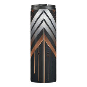 Art Deco Copper & Silver Geometric Design Thermosbeker (Achterkant)