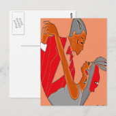 ART DECO COUPLE BRIEFKAART (Voorkant / Achterkant)