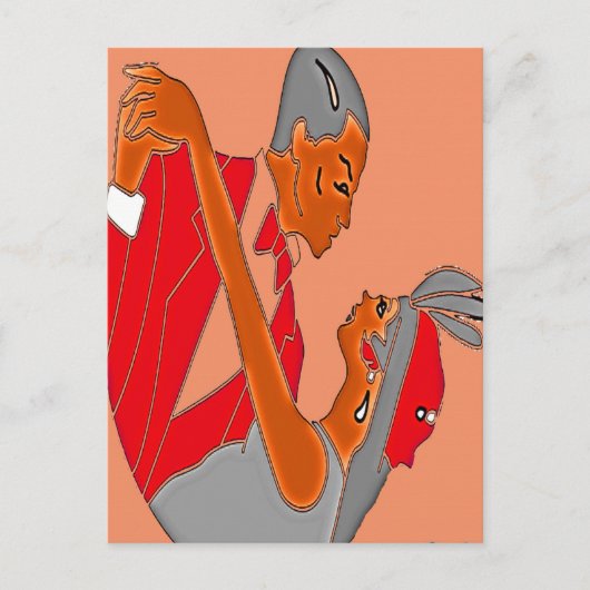 ART DECO COUPLE BRIEFKAART (Voorkant)