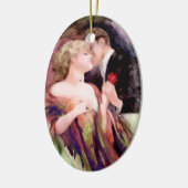 Art Deco Couple, gepersonaliseerd Ornament (Links)