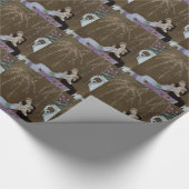 Art Deco Couple Kisssing Cadeaupapier (Hoek)