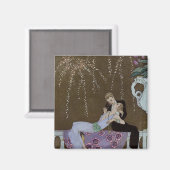 Art Deco Couple Kisssing Magneet (Voorkant / Achterkant)