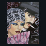 ART DECO COUPLE POSTER<br><div class="desc">Oorspronkelijk acrylschilderij op canvas, ... ... ... ..Een mooi en charmante koppel voor een avond van plezier, waar ze de nacht weg zullen dansen. Dit is het soort schilderij dat nostalgisch is en dat een tijdperk van gelijkheid en mooie mode terugbrengt, vrouwen waren het meest elegant en vrouwelijk en mannen...</div>