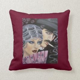 Art Deco Couple, Throw kussen