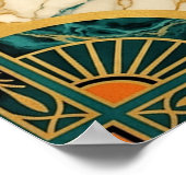 Art Deco Cowgirl Lasso Cactus Desert Sunset Poster (Hoek)