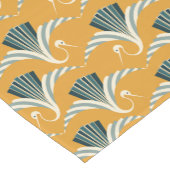 Art Deco Crane - gele achtergrond Korte Tafelloper (Hoek)