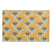 Art Deco Crane - gele achtergrond Kussensloop (Achterkant-Links)