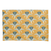 Art Deco Crane - gele achtergrond Kussensloop (Voorkant-Links)