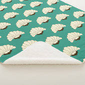  Art Deco Cream Flowers uit de jaren 20 Sherpa Deken (3/4)