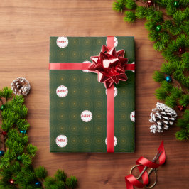 Art Deco Creëer Aangepaste foto of Logo kerstmis Cadeaupapier