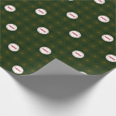 Art Deco Creëer Aangepaste foto of Logo kerstmis Cadeaupapier (Hoek)