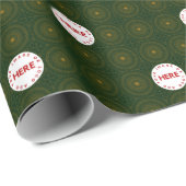 Art Deco Creëer Aangepaste foto of Logo kerstmis Cadeaupapier (Rol Hoek)