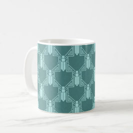 Art Deco Crickets - Dark Turquoise Mok