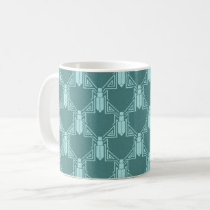 Art Deco Crickets - Dark Turquoise Mok