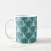 Art Deco Crickets - Dark Turquoise Mok (Links)