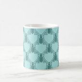 Art Deco Crickets - Lichte turquoise koffie Mok (Center)