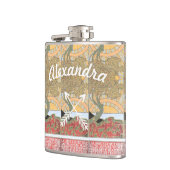 Art Deco Crossed Arrow Swirl Tree Heupfles (Links)