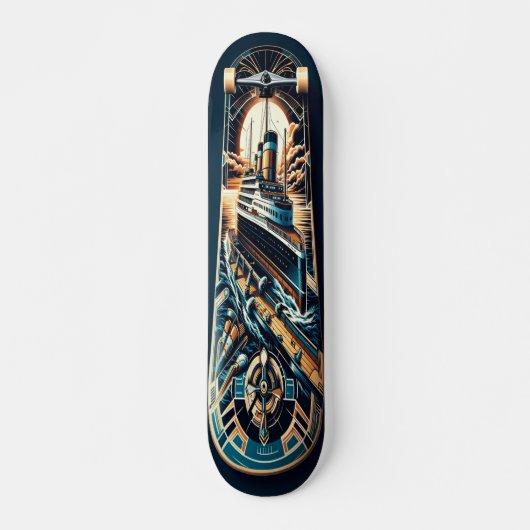 "Art Deco Cruiser Deck" Persoonlijk Skateboard (Voorkant)