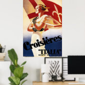  Art Deco Cruises Advertentie Poster (Thuiskantoor)